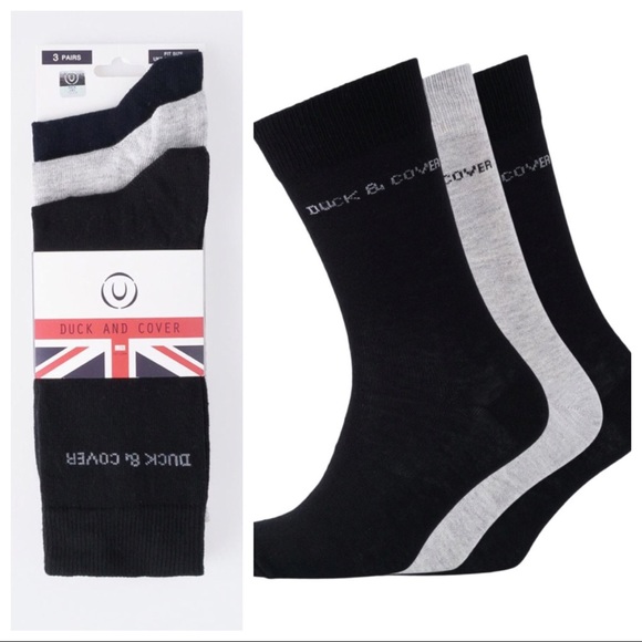 Duck and Cover Other - Duck and Cover 3 Pack Dress Socks Sz 6.5-11.5